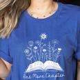 One-More Chapter Wildflower Reading Teacher Library Bookish Women's Heather T-Shirt Heather True Royal