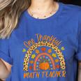 One Thankful Math Teacher Thanksgiving Autumn Fall Rainbow Women's Heather T-Shirt Heather True Royal One Thankful Math Teacher Thanksgiving Autumn Fall Rainbow Women's Heather T-Shirt Heather True Royal