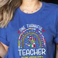 One Thankful Teacher Hispanic Heritage Month Countries Flags Women's Heather T-Shirt Heather True Royal