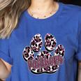 Panthers Paw Print Leopard Maroon Panther Pride Teacher Women's Heather T-Shirt Heather True Royal Panthers Paw Print Leopard Maroon Panther Pride Teacher Women's Heather T-Shirt Heather True Royal