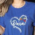 Para Heart Paraprofessional Teacher Paraeducator Women's Heather T-Shirt Heather True Royal Para Heart Paraprofessional Teacher Paraeducator Women's Heather T-Shirt Heather True Royal