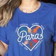 Para Heart Paraprofessional Teacher Paraeducator Women's Heather T-Shirt Heather True Royal Para Heart Paraprofessional Teacher Paraeducator Women's Heather T-Shirt Heather True Royal