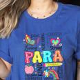 Para Paraprofessional Paraeducator Teacher Back To School Women's Heather T-Shirt Heather True Royal