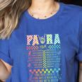Para Tour Paraprofessional Squad Rock Teacher Back To School Women's Heather T-Shirt Heather True Royal