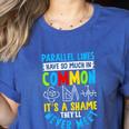 Parallel Lines Math Pun – Teacher Humor Women's Heather T-Shirt Heather True Royal