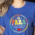 Paras Make It Possible Paraprofessional Teacher Assistant Women's Heather T-Shirt Heather True Royal