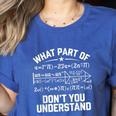What Part Of Don't You Understand Math Teacher Women's Heather T-Shirt Heather True Royal What Part Of Don't You Understand Math Teacher Women's Heather T-Shirt Heather True Royal