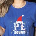 PE Squad Christmas PE Teacher Matching Xmas Women's Heather T-Shirt Heather True Royal