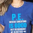 PE Teacher Art For Men Women Gym Teacher Appreciation Women's Heather T-Shirt Heather True Royal PE Teacher Art For Men Women Gym Teacher Appreciation Women's Heather T-Shirt Heather True Royal