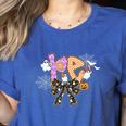 PE Teacher Coach Coquette Ghost Halloween Physical Education Women's Heather T-Shirt Heather True Royal