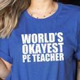 PE Teacher Women's Heather T-Shirt Heather True Royal PE Teacher Women's Heather T-Shirt Heather True Royal