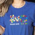 Peace Love Inclusion Sped Squad Special-Ed Teacher Daycare Women's Heather T-Shirt Heather True Royal