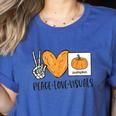 Peace Love Visuals Sped Teacher Pumpkin Skeleton Halloween Women's Heather T-Shirt Heather True Royal Peace Love Visuals Sped Teacher Pumpkin Skeleton Halloween Women's Heather T-Shirt Heather True Royal