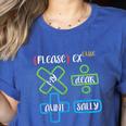 PEMDAS Please Excuse My Dear Aunt Sally Math Teacher Women's Heather T-Shirt Heather True Royal