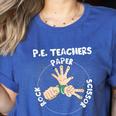 Physical Education PE Teacher Rock Paper Scissor Women's Heather T-Shirt Heather True Royal Physical Education PE Teacher Rock Paper Scissor Women's Heather T-Shirt Heather True Royal