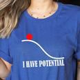 Physics I Have Potential Energy Physics Teacher Women's Heather T-Shirt Heather True Royal
