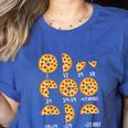 Pizza Slice Fraction Math Teacher Back To School Educational Women's Heather T-Shirt Heather True Royal