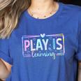 Play Is Learning Kindergarten Teacher Team Women Women's Heather T-Shirt Heather True Royal Play Is Learning Kindergarten Teacher Team Women Women's Heather T-Shirt Heather True Royal