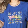 Play Is Learning Teacher Student First Day Back To School Women's Heather T-Shirt Heather True Royal Play Is Learning Teacher Student First Day Back To School Women's Heather T-Shirt Heather True Royal