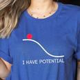 I Have Potential Energy Physics Science Teachers Women's Heather T-Shirt Heather True Royal I Have Potential Energy Physics Science Teachers Women's Heather T-Shirt Heather True Royal