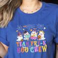 Pre-K Boo Crew Ghost Halloween Teacher Student Women's Heather T-Shirt Heather True Royal