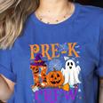 Pre-K Boo Crew Teacher Student Halloween Costume Women's Heather T-Shirt Heather True Royal Pre-K Boo Crew Teacher Student Halloween Costume Women's Heather T-Shirt Heather True Royal