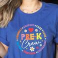 Pre-K Crew 1st Day Of School Preschool Teacher Women's Heather T-Shirt Heather True Royal Pre-K Crew 1st Day Of School Preschool Teacher Women's Heather T-Shirt Heather True Royal