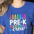 Pre-K Crew Teacher Team Squad Hello Back School Graduation Women's Heather T-Shirt Heather True Royal Pre-K Crew Teacher Team Squad Hello Back School Graduation Women's Heather T-Shirt Heather True Royal