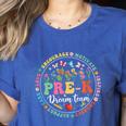 Pre-K Dream Team Back To School Teacher Flower Women's Heather T-Shirt Heather True Royal