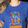 My Pre-K Kids Are Smart Cookies Christmas Teacher Women's Heather T-Shirt Heather True Royal My Pre-K Kids Are Smart Cookies Christmas Teacher Women's Heather T-Shirt Heather True Royal