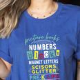 Pre-K Life Preschool Teacher Tees Men Women T-Shirt Women's Heather T-Shirt Heather True Royal