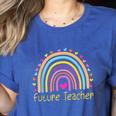 Pre-K Preschool Kindergarten Future Teacher Rainbow Women's Heather T-Shirt Heather True Royal