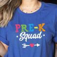 Pre-K Squad Teacher Student Kids Preschool Back To School Women's Heather T-Shirt Heather True Royal