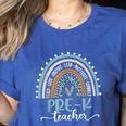 Pre-K Teacher Leopard Boho Rainbow Back To School Women's Heather T-Shirt Heather True Royal Pre-K Teacher Leopard Boho Rainbow Back To School Women's Heather T-Shirt Heather True Royal