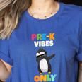 Pre-K Vibes Only Penguin Teachers Kids Back To School Women's Heather T-Shirt Heather True Royal Pre-K Vibes Only Penguin Teachers Kids Back To School Women's Heather T-Shirt Heather True Royal