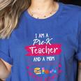 PreK Teacher Mom Shirt Preschool Teacher Mother For Women Women's Heather T-Shirt Heather True Royal
