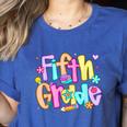 Preppy Fifth Grade Back To School 5th Grade Teacher Girl Boy Women's Heather T-Shirt Heather True Royal