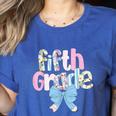 Preppy Fifth Grade Teacher Blue Floral Coquette Pencil Bow Women's Heather T-Shirt Heather True Royal Preppy Fifth Grade Teacher Blue Floral Coquette Pencil Bow Women's Heather T-Shirt Heather True Royal