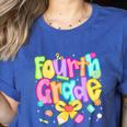 Preppy Fourth Grade Back To School 4th Grade Teacher Girls Women's Heather T-Shirt Heather True Royal