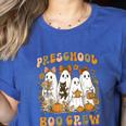 Preschool Boo Crew Halloween Teacher Ghost Costume Matching Women's Heather T-Shirt Heather True Royal Preschool Boo Crew Halloween Teacher Ghost Costume Matching Women's Heather T-Shirt Heather True Royal
