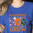 Preschool Boo Crew Preschool Halloween Teacher Kids Women's Heather T-Shirt Heather True Royal