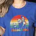 Preschool Panda Back To School Teacher Student Women's Heather T-Shirt Heather True Royal Preschool Panda Back To School Teacher Student Women's Heather T-Shirt Heather True Royal