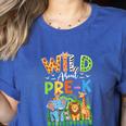 Preschool Teacher Kids Back To School Wild About Pre-K Women's Heather T-Shirt Heather True Royal Preschool Teacher Kids Back To School Wild About Pre-K Women's Heather T-Shirt Heather True Royal