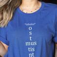 Present Active Conjugation Latin Teacher Latin Language Women's Heather T-Shirt Heather True Royal