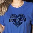 Principal Heart Life School Principal Teacher Appreciation Women's Heather T-Shirt Heather True Royal Principal Heart Life School Principal Teacher Appreciation Women's Heather T-Shirt Heather True Royal