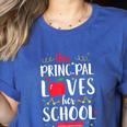 This Principal Loves Her School Teacher Appreciation Women's Heather T-Shirt Heather True Royal