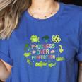 Progress Over Perfection Frog Back To School Teacher Women's Heather T-Shirt Heather True Royal Progress Over Perfection Frog Back To School Teacher Women's Heather T-Shirt Heather True Royal