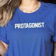 Protagonist English Literature Teacher Costume T Shirt Women's Heather T-Shirt Heather True Royal Protagonist English Literature Teacher Costume T Shirt Women's Heather T-Shirt Heather True Royal
