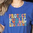 Protect Public Education Public Teacher School Women's Heather T-Shirt Heather True Royal Protect Public Education Public Teacher School Women's Heather T-Shirt Heather True Royal