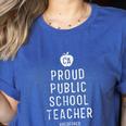 Proud Public School Teacher Red For Ed California Men Women Kids Women's Heather T-Shirt Heather True Royal Proud Public School Teacher Red For Ed California Men Women Kids Women's Heather T-Shirt Heather True Royal